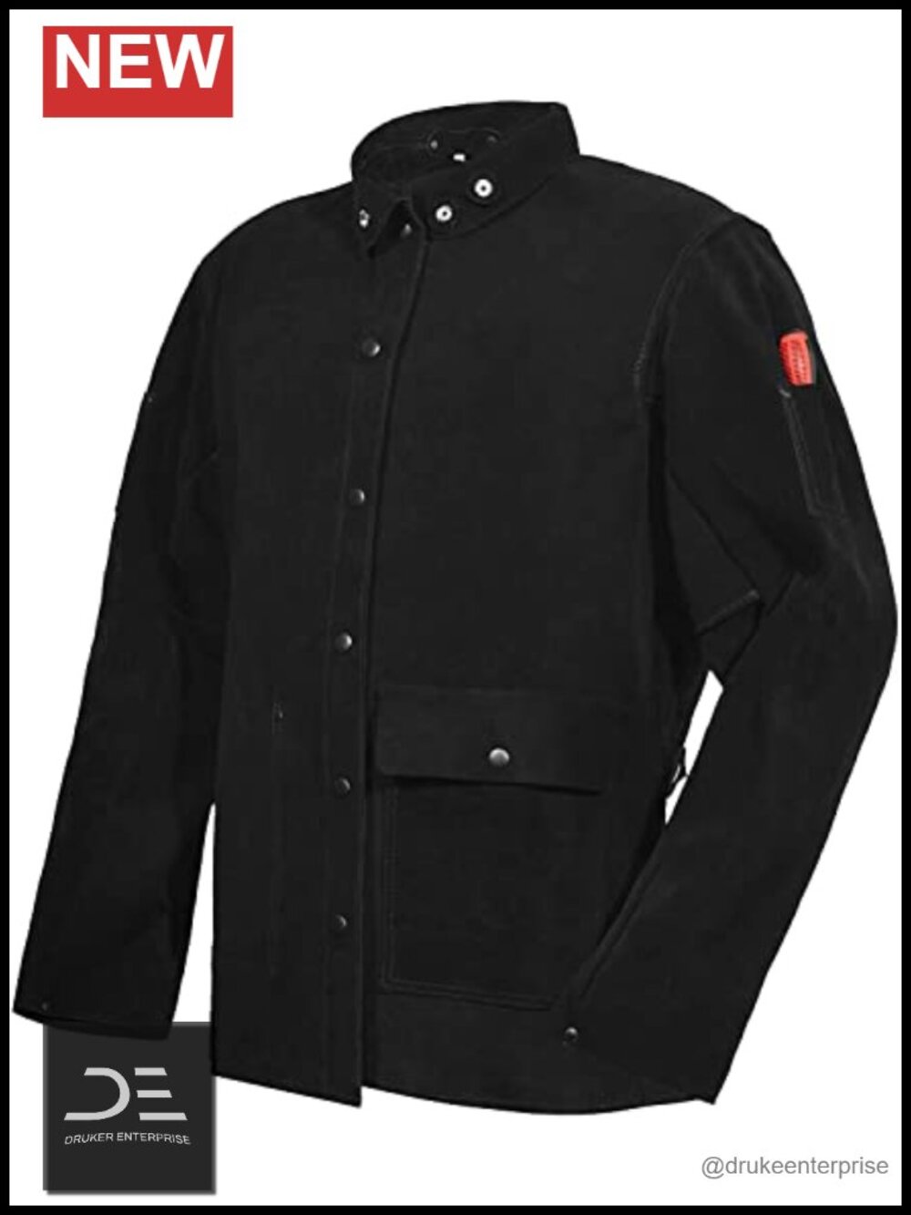 FR Split Cowhide Leather Welding Jacket Heavy Duty Work Safety Coat
